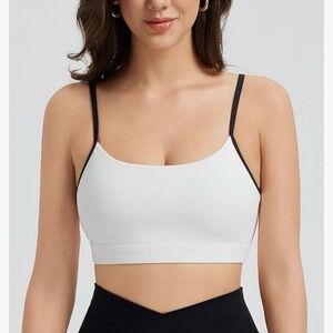 Women's White and Black Bralette